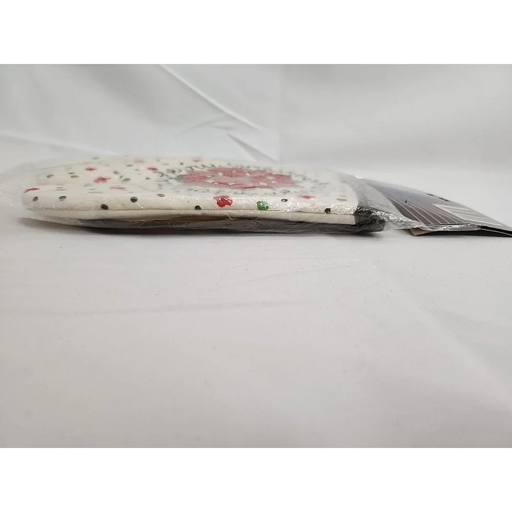 Vtg 70's Oven Mitt Pot Mitt & Pot Holder Cotton Made In Hong Kong Strawberry‎